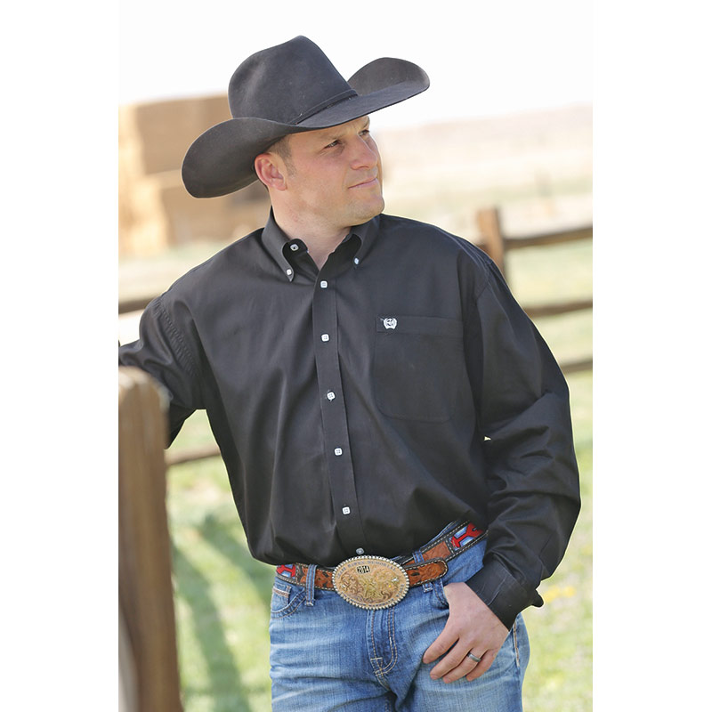 black long sleeve button down shirt mens