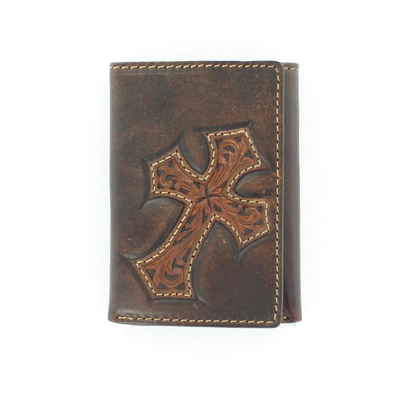 Men's Nocona Trifold Diagonal Cross Wallet Gebo's