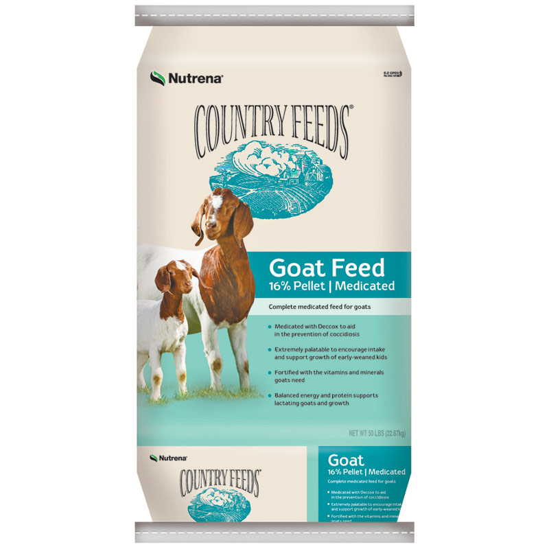 50 Lb. Nutrena Country Feeds Goat Feed Medicated - Gebo's