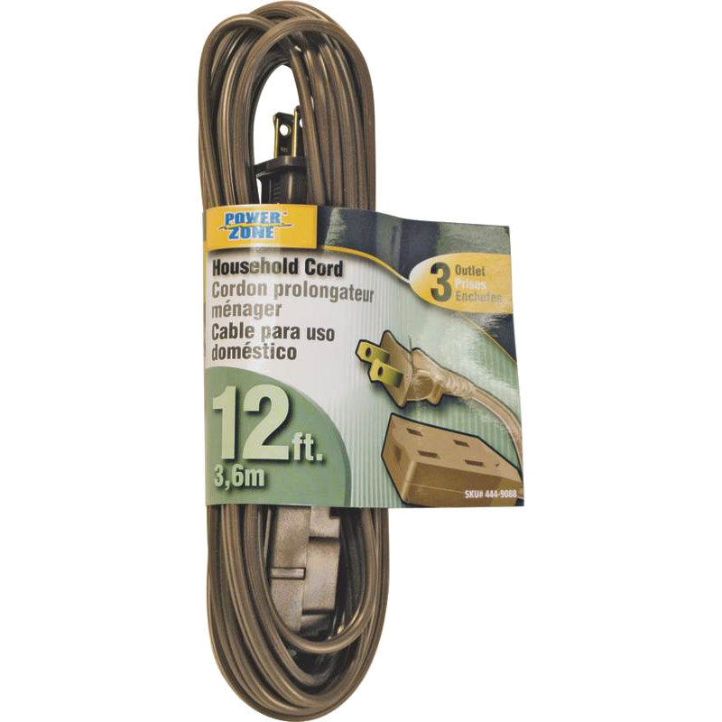 12' Power Zone Brown Extension Cord Gebo's