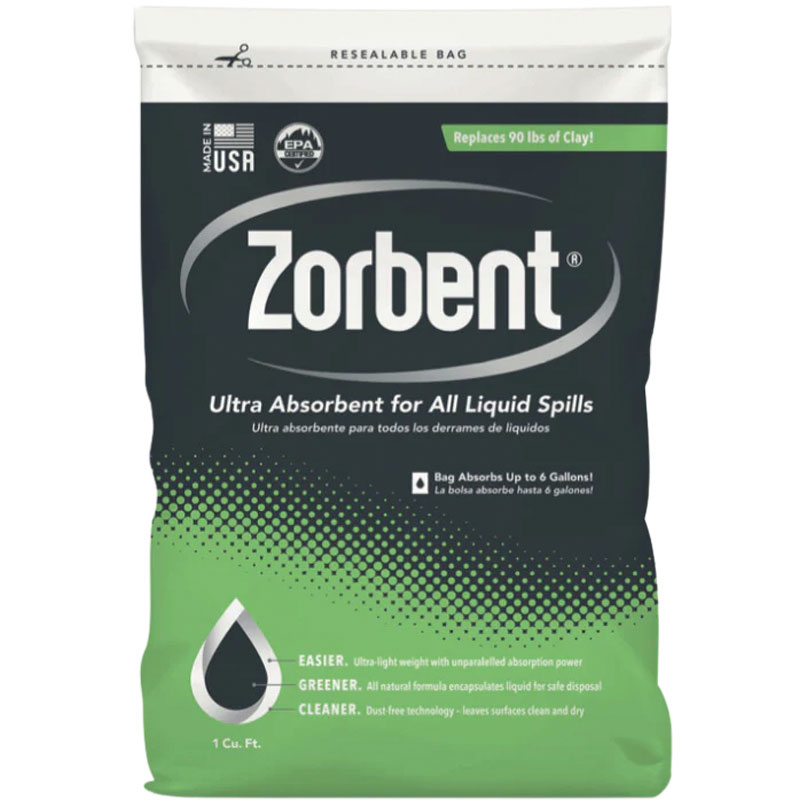 1 Cu. Ft. Zorbent Ultra Absorbent for Liquid Spills - Gebo's