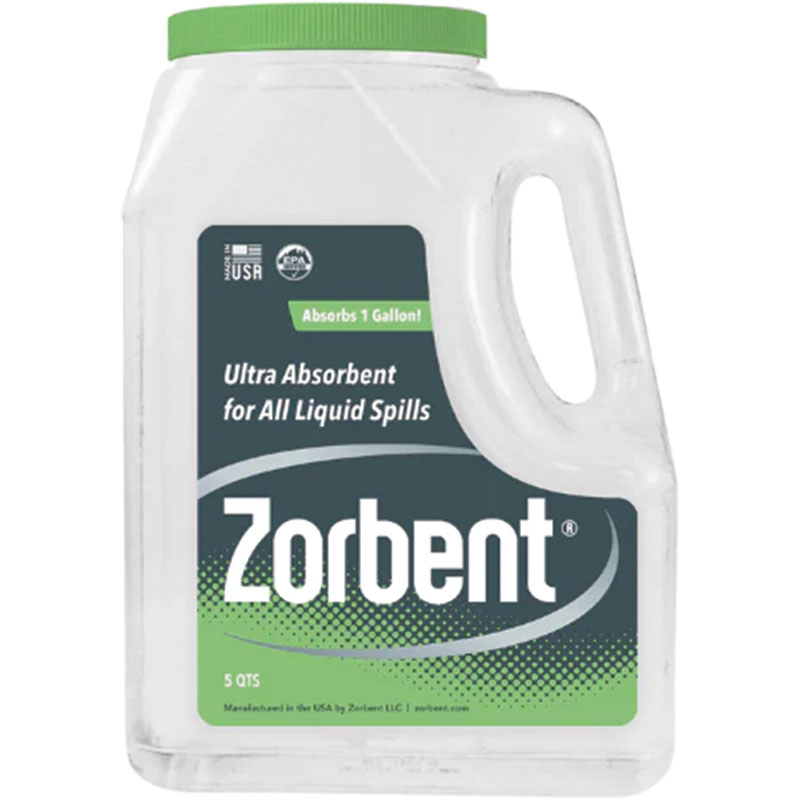 5 Qt. Zorbent Ultra Absorbent for Liquid Spills - Gebo's