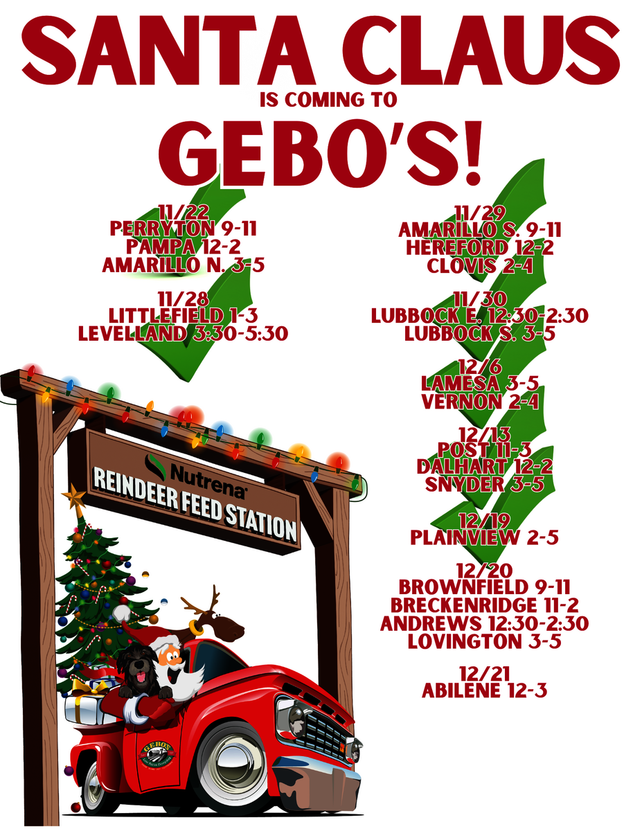 Santa Schedule - Gebo's